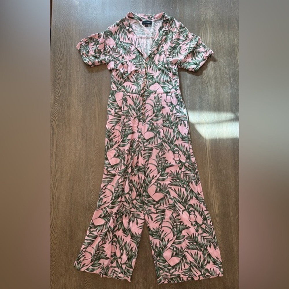 LUCY PARIS PALM BEACH RESORT BUTTON FRONT CROPPED JUMPSUIT - Size XS SKU:427